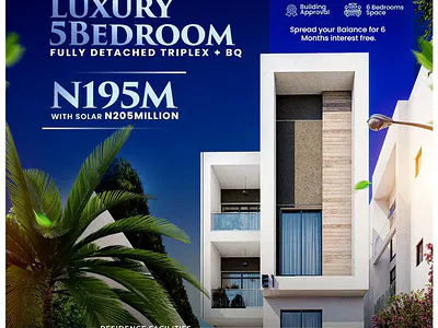 5. Bedrooms Fully Detached Triplex. with BQ — Ajah, Lagos