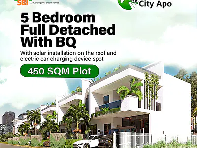 Land for 5 Bedrooms Fully Detached with BQ — Apo, Abuja