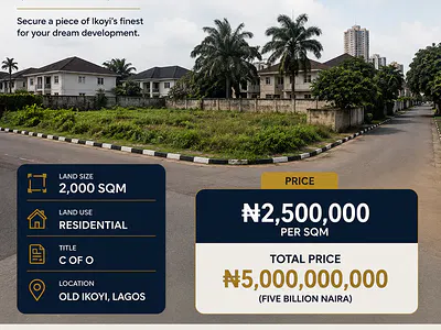 Prime Land Old Ikoyi — Ikoyi, Lagos