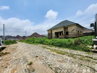 Well Located 3 Bedroom Detached Bungalow (Semi-Finished) with BQ Space — Efab Verizon Estate, Karsana, Abuja