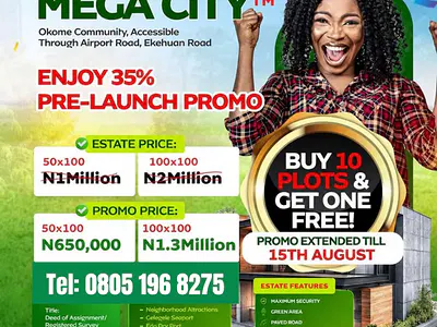 Residential Land — Okome Community, Accessible Through Airport Road, Ekehuan Road, Benin, Oredo, Edo