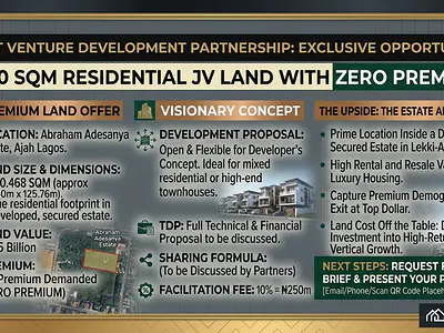 7, 630SQM Residential Without a Premium in a Secured Estate — Abraham Adesanya Estate, Ajah, Lagos