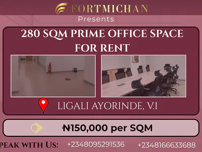 280 SQM Prime Office Space — Ligali Ayorinde, Victoria Island (VI), Lagos