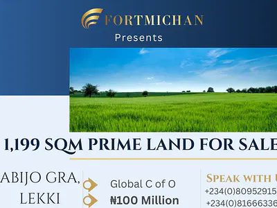 1, 199 SQM Prime Land — GRA, Abijo, Lekki, Lagos