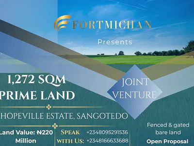 1, 272 SQM Prime Land — Hopeville Estate, Sangotedo, Ajah, Lagos