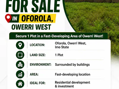 Full Plot of Land Surrounded by Buildings — Owerri West, Imo