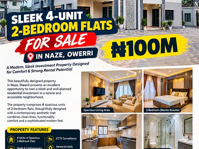 4 Units 2 Bedrooms Flats — Naze, Owerri North, Imo