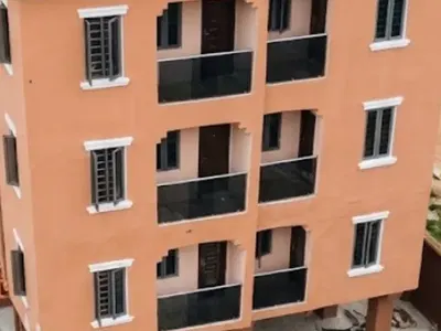 New 1 Bedroom Flat with 2 Balconies Prepaid Meter Upstairs — Surulere, Lagos