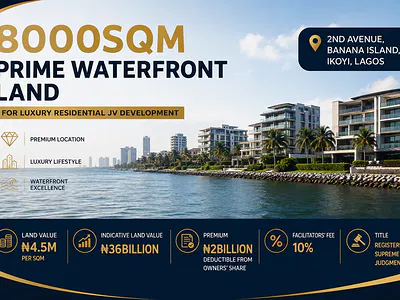 8000SQM Prime Waterfront Land for Luxury Residential Development — 2nd Avenue, Banana Island, Ikoyi, Lagos