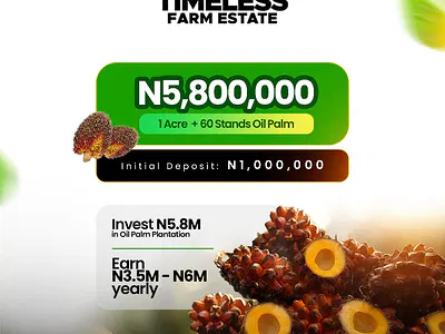 Farm Land with Cocoa, Oil Palm, Coconut and Plantain Plantations — Off Lagos/Ibadan Expressway, Berger, Arepo, Ogun