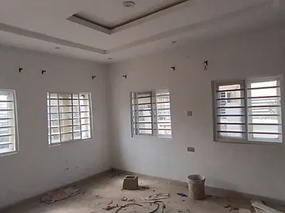 Newly Built 3 Bedroom Flat Bungalow Pop Ceiling All Tiles Floor All Ro — Ikola Command Lagos, Ikotun, Lagos