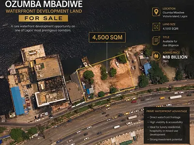 4, 500 SQM Waterfront Land — Victoria Island (VI), Lagos