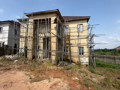 Semi Finished 4 Bedroom Semi-Detached Duplex with BQ — Karsana, Abuja
