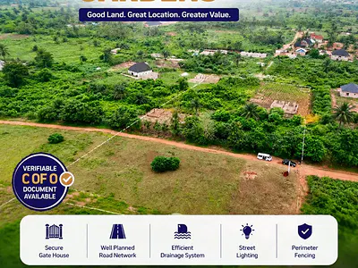 100%dry Land in a Gated Ready to Build Environment — Mowe Town, Ogun