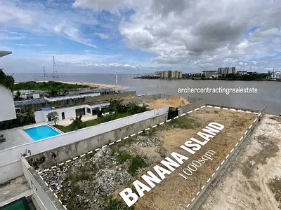 Banana Island Direct Waterfront 1, 000SQM of Prime Waterfront Land. — Ikoyi, Lagos
