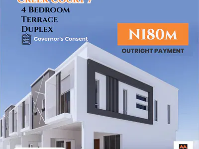 4 Bedroom Terrace Duplex — Agungi Lekki Lagos, Lekki, Lagos