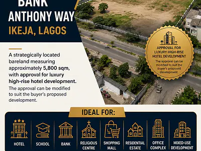 5800 SQM Land — Mobolaji Bank Anthony Way Ikeja, Ikeja, Lagos
