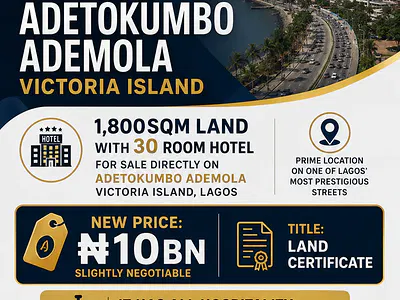 Luxury 30 Room Hotel — Adetokumbo Ademola, Victoria Island (VI), Lagos