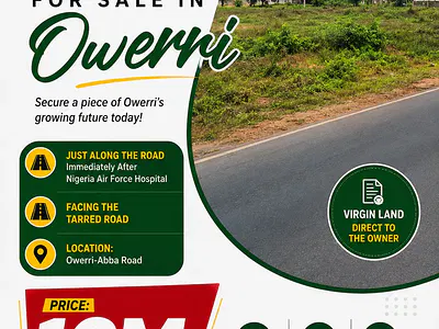 Residential Land in Owerri — Owerri–abba Road, Owerri Municipal, Imo