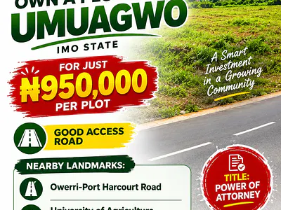Residential Land Plots in Umuagwo — Owerri-Portharcourt Road, Owerri West, Imo
