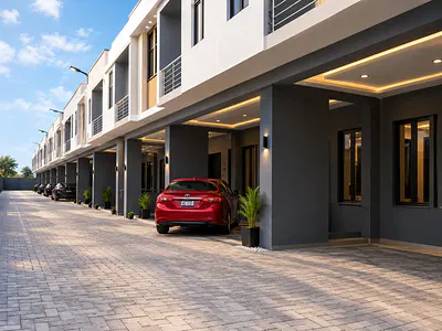 4 Bedroom Terraced Duplex, Furnished — Rolex Estate, General Paint, Ajah, Lagos