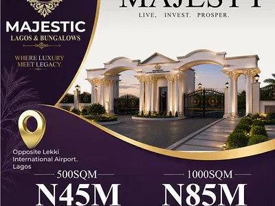 Acers of Land for Commercial Abd Residential — Majestic Lagos and Bungalow Located Opposite Lekki International Ai, Ibeju Lekki, Lagos