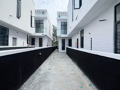 Contemporary Brand -New 4-Bedroom Semi-Detached Duplex with BQ — Ikota, Lekki, Lagos