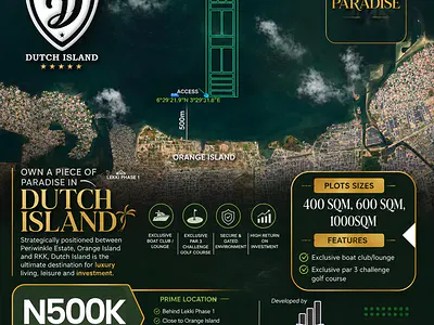 Waterfront Land with C of O — Dutch Island Close to Behind Lekki Phase 1, Lekki Phase 1, Lekki, Lagos