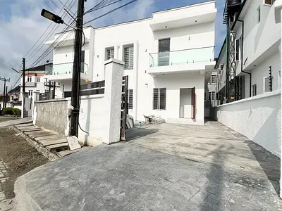 4 Bedroom Semi-Detached Duplex with BQ with Spacious Living Room — Lekki, Lagos