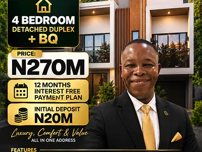 Premium 4 Bedroom Detached Duplex with Boysquater — Back of Oba of Egbeda Palace, Egbeda Bus Stop, Egbeda, Alimosho, Lagos