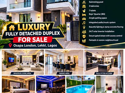 Luxury Fully Detached Duplex — Palm Residence Osapa, Lekki, Lagos