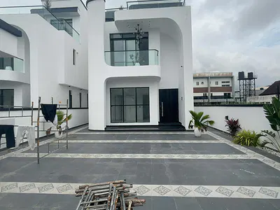 5 Bedroom Detached Duplex with BQ — Luxury 5 Bedroom Fully Detached Duplex with a BQ, Rooftop Terrace, Ikate, Lekki, Lagos