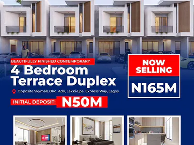 4 Bedrooms Contemporary Terraced Duplex — Ajah, Lagos