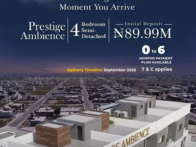4 Bedroom Terraced Triplex in a Prestigious Community — Prestige Ambience, Omole Phase 2, Ikeja, Lagos