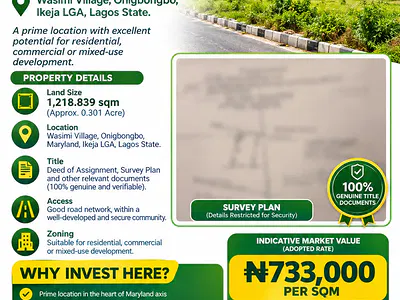 Land — Peace Estate, Maryland, Lagos