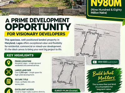 Residential Land — Peace Estate, Maryland, Lagos