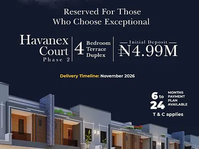Premium 4 Bedroom Terrace Duplex with Excellent Facilities — Havanex Court Phase 2, Ojodu Berger, Ojodu, Lagos