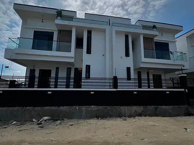 A Well Built 4 Bedroom Semi Detached Duplex with a BQ, Pool, Gym — Ajah, Lagos