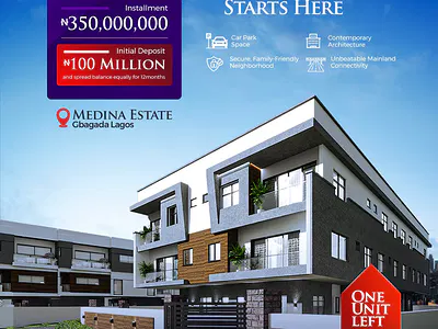 4 Bedroom Terrace Duplex — Medina Estate, Medina, Gbagada, Lagos