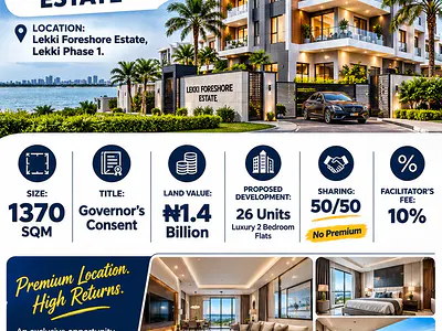 Residential Land: 1370SQM — Lekki Foreshore Road, Lekki, Lagos