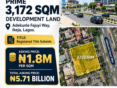 Strategically Located Prime 3,172 SQM Development Land — Ikeja GRA, Ikeja, Lagos