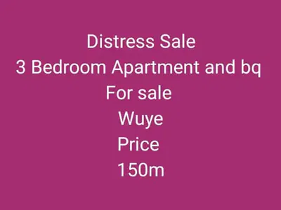 Distress 3 Bedroom and BQ Now Available — Wuye Main, Wuye, Abuja