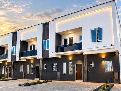 Off Plan 3 Bedroom Terraced Duplex with All Solar Powered 24HRS — Ajah, Lagos