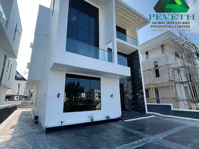 Contemporary 5 Bedroom Fully Detached Duplex + BQ, Gym, Pool, Cinema — Lekki, Lagos