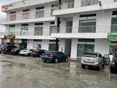 Commercial Shop Space — Facing Busy Express Road and Commercial Buildings, Sangotedo, Ajah, Lagos