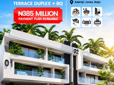 5 Bedroom Terrace Duplex + BQ in Secured Location — Adeniyi Jones, Ikeja, Lagos