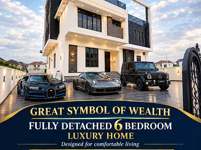Great Symbol of Wealth Fully Detach 6 Bedroom Modern Duplex, Elevator — Lekki, Lagos