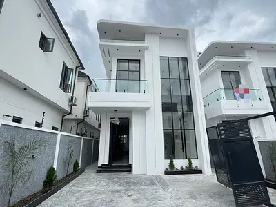 Luxury 5 Bedroom Brand New Spacious Detached Smart House with Bq&pool — Lekki, Lagos