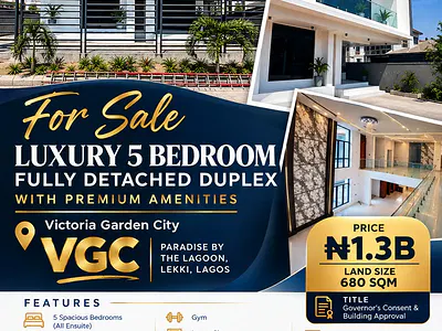 5 Bedroom Smart Luxury Mansion — VGC, Lekki, Lagos