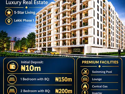Luxury 2 Bedroom Flat with BQ — Lekki, Lagos